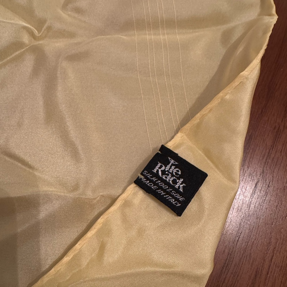 Tie Rack Yellow Silk Pocket Square